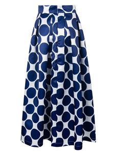 Skirt Retro Dots Large Swing Mid Skirt