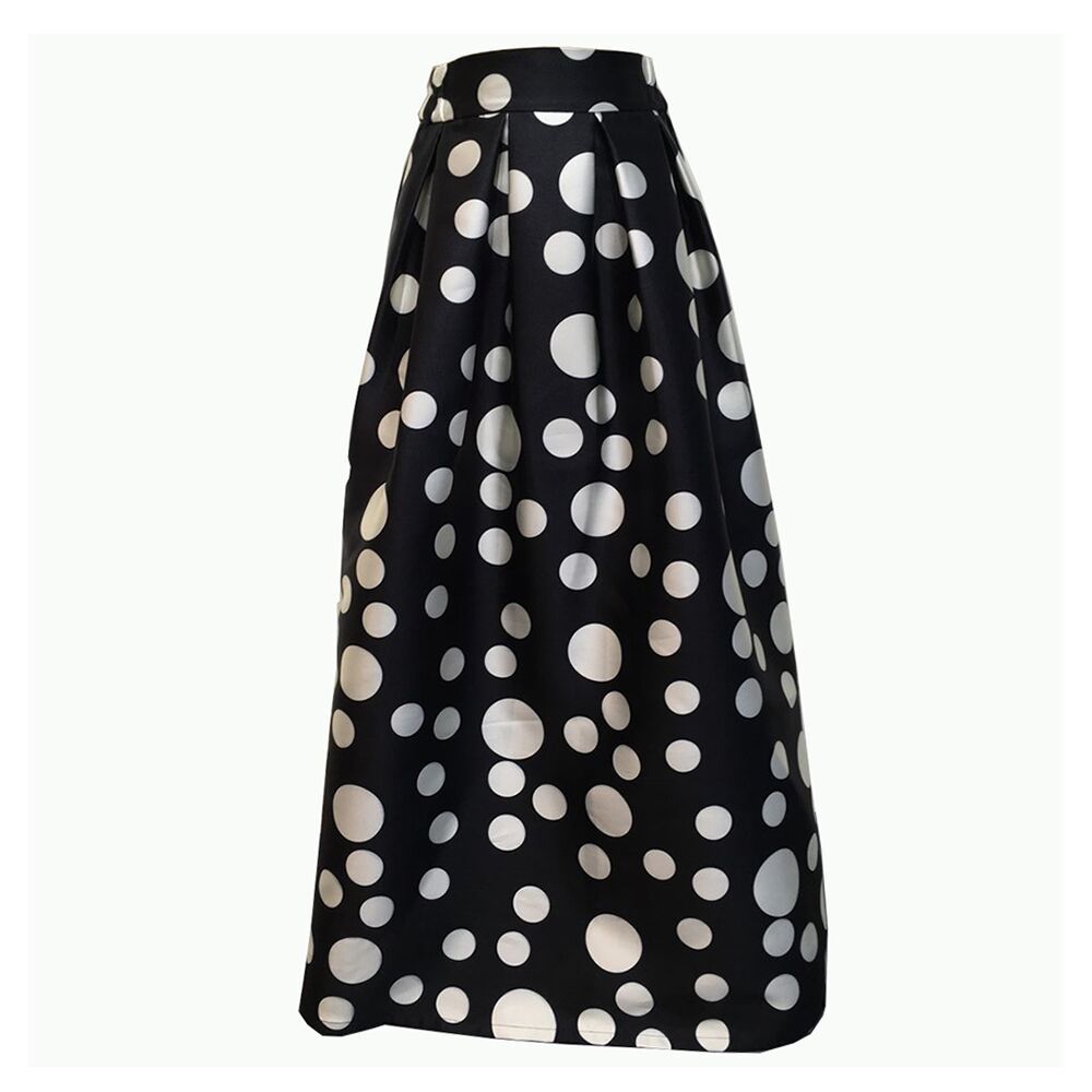 Skirt Retro Dots Large Swing Mid Skirt