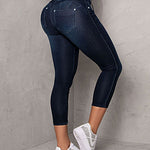 Tight Hip Raise Skinny Denim Ankle Length Pants