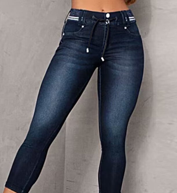 Tight Hip Raise Skinny Denim Ankle Length Pants