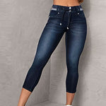 Tight Hip Raise Skinny Denim Ankle Length Pants